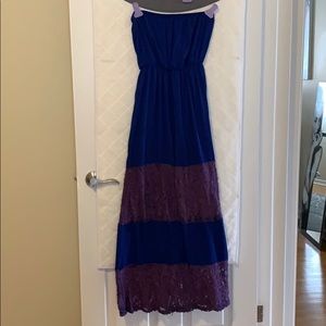 Strapless  “Dainty hooligan” maxi dress